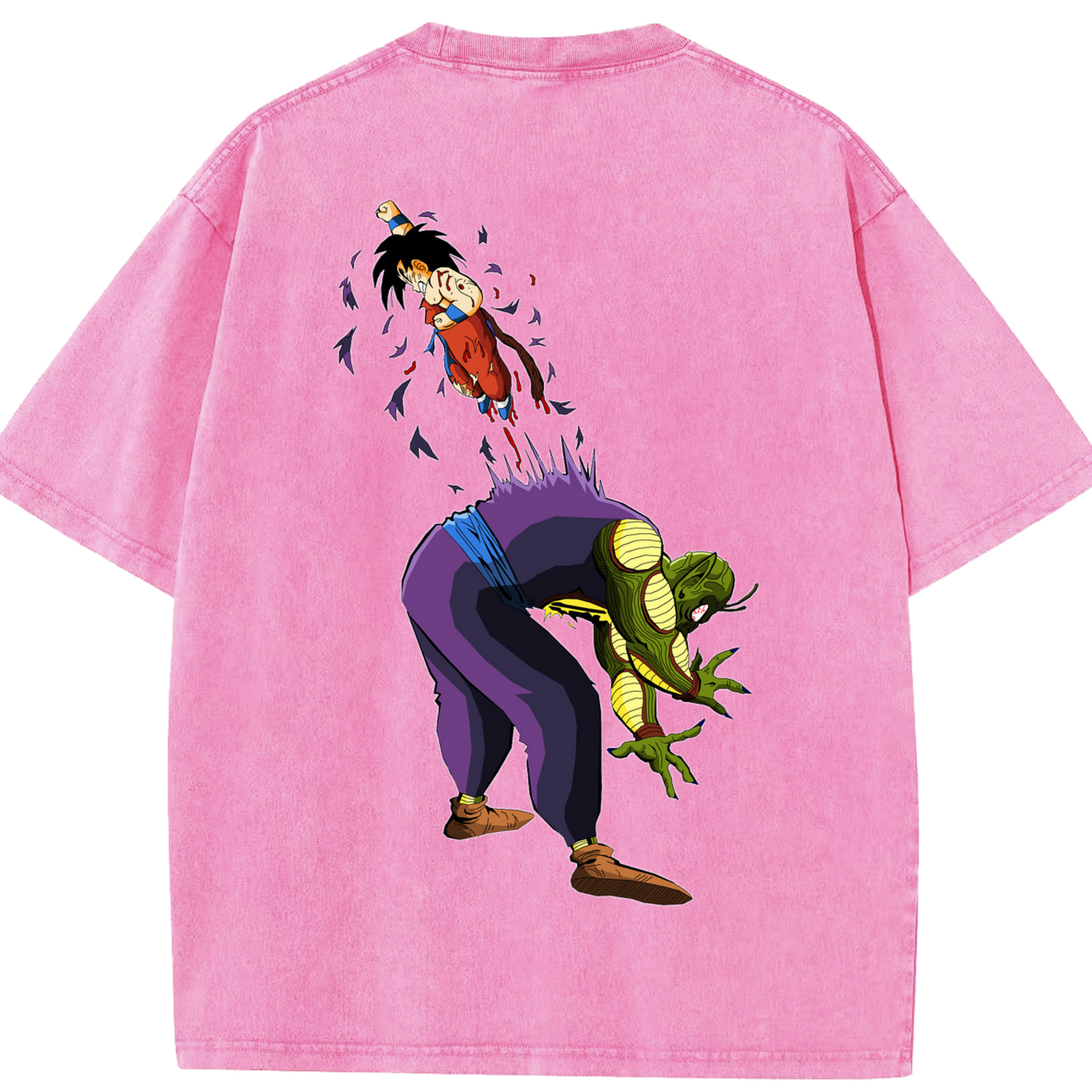 （画像用） ドラゴンボール DRAGON BALL 綿100% ヴィンテージ風 半袖Tシャツ（背面プリント）